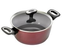 Jata Cazuela Taal CF922 – 22 cm, aluminio forjado, antiadherente, apta para inducción – Negro-Rojo