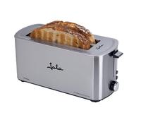 Jata TT1046 Tostadora de Boca Ancha Inox, Dos ranuras de 255 mm x 40 mm, 5 posiciones de tostado, Centrado automático del pan, Cuerpo toque frío, Descongela, Recogemigas, Mantiene Calor, 1400 W
