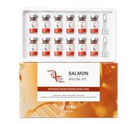 JATEEM Salmon DNA Ampoule Special Kit de suero hidratante, 12 x 3 ml, alta dosis de reparación de la piel, acné, cicatrices, arrugas, quemaduras, manchas, concentrado, microneedling, lifting