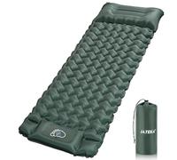 JATEKA Esterilla Camping Inflable, Colchoneta Camping Autoinflable Individual con Bomba de Pie, Esterilla Hinchable con Almohada, Colchón de Aire Ultraligero y Compacto para Camp Viaje Playa