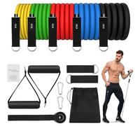 JATEKA Gomas Elasticas Musculacion 150 lbs 12 Piezas Elasticos Fitness Musculacion con 5 Diferentes Niveles Gomas Bandas Elasticas para Gimnasio en Casa Yoga