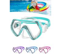 JATEKA Máscara de Buceo para Niños,Transparente y Antivaho Gafas Natacion,Snorkel Mask Niños de 4 a 12 Años(Green)