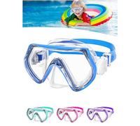 JATEKA Máscara de Buceo para Niños,Transparente y Antivaho Gafas Natacion,Snorkel Mask Niños de 4 a 12 Años(Blue)