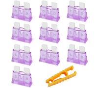 JatilEr 10 Piezas Fusibles, 12v Standard 35A, con Extractor de Fusible para Coche/Camper/Camión/Moto/Barco