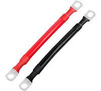 JatilEr 2 Cables De BateríA De 12 V M10, Cables De BateríA De 15 Cm, Cable De BateríA De Coche De 35 Mm, Cobre Puro, Cables De BateríA De 12 V Resistentes, para Motocicleta, BateríA Solar De Coche