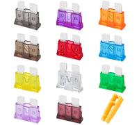 JatilEr Juego de fusibles planos 25 amperios para coches, caravanas, camiones, motocicletas, con 1 extractor