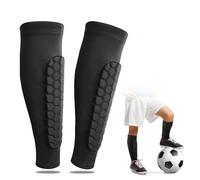 jatimdotin 1 par de Protectores Tibias de Fútbol, Espinilleras para Esquiar, Funda de Protección de Pantorrillas, Espinilleras para fútbol, Baloncesto, Deportes (Negro-XS)