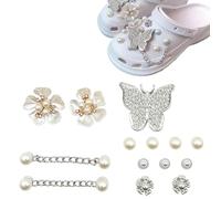 jatimdotin 20 Piezas Shoe Charms, Pines para Zapatos, Accesorios Zapatos Diamantes Cristal, Charms Adornos para Zapato Pins Decoración de Zapatos para Mujeres