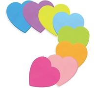 jatimdotin 240 Sticky Notes, Corazón Notes Autoadhesivas de Colores, 8 Colores Notes Para Escuela, Hogar, Oficina, Fácil de Escribir, Re-adhesivo, 70 x 70 mm