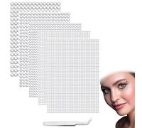 jatimdotin 2542 Piezas Diamantes de Imitación Autoadhesivos, Pegatinas Diamantes Imitación, 3/4/5/6mm Pegatinas de Gemas de Cristal Acrílico con Pinzas para Manualidades, Uñas, Arte Facial