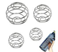 jatimdotin 4 Pcs Bola Batidora, Bola De Shaker Proteinas, Bolas para Mezclar Proteínas de Acero Inoxidable, Bola Batidora de Acero, Bola Agitadora para Bebidas Mezcladas con Proteínas