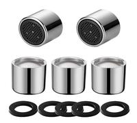 jatimdotin 5 Piezas Aireador Grifo M22, Iltro para Grifo de Acero Inoxidable, 22mm Filtro Grifo de Rosca Interior con 5 Juntas, Ideal para Ahorrar Agua de Grifos de Baño y Cocina