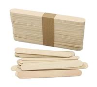 jatimdotin 50 PCS Palitos de Madera, Palitos de Helado, 15x1.8cm Palitos de Helado Grandes, Palos Madera para Helados, Espátula para Cosmética, Palitos de Manualidades y Depresores de Lengua