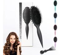 jatimdotin Cepillo de pelo Rizado, Bounce Curl Brush, Cepillo Multifuncional para Rizos, Cepillo Pelo Diseñado para Método Curly para Reducir el Tirón y la Separación de Rizos (Negro)