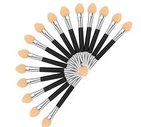 jatimdotin Makeup Brush, 15 Brocha para Sombra de Ojos, Brocha de Esponja para Sombra de Ojos de Doble Punta, Brochas de Maquillaje Ojos para Maquillaje Principiantes Chicas