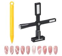 jatimdotin Nail Art Herramientas, 5 en 1 Multi-Función con Juego de Imánes de Uñas, Efecto de Ojo de Gato DIY Nail Art Herramientas, Manicura Regalo Para