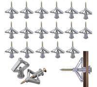 jatimdotina Piezas Fijaciones para Placas de Yeso, Tacos Para Pladur Forma de Mariposa, Tacos Pladur Tornillos Con 20 Tornillos, Anclaje de Expansión para Placas Yeso, Paneles Huecos