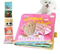 Jatmira Lindo juguete de cumpleaños para perros, tapete chirriante para perros pequeños y medianos, rompecabezas interactivo de peluche para cachorros, regalos arrugados (rosa)