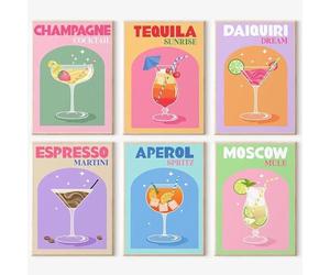 JATOK Paquete de 6 pinturas por números para adultos, kits de pintura para principiantes en lienzo de colores transparentes, pintura de dibujo de pigmentos acrílicos fáciles de hacer tú mismo para