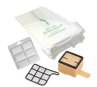 JaTop - 6 bolsas para aspiradora, 1 filtro HEPA, 1 filtro protector del motor, 6 bloques de fragancia adecuados para Vorwerk Kobold VK 135 VK 136