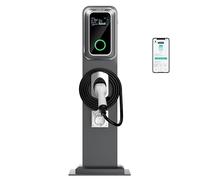 JATRHG K1 Kit terminal de carga S1 wallbox 7kw 32A monofásico cable 8M vehículos eléctricos con poste de soporte + enchufe reforzado impermeable