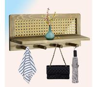 Jatwefiv Llaves de Pared Farmhouse Cuelga Organizador with Hooks Key Holder de Rustic Wall For Bathroom Coat Rack Entryway,Antique