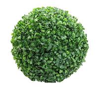 Jauarta Bola de boj, esfera de boj UV resistente, planta artificial de forma esculpida, planta decorativa en maceta, esfera de planta artificial, plantas decorativas en maceta para casa, jardín, boda