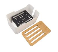 Jauarta Caja de almacenamiento para enrutador, gran espacio, cubierta de brocas con múltiples agujeros, organizador de enrutador WiFi para el hogar