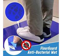 Jauarta Matín de Piso Altamente Adhesivo, Polvo y 30 Sábanas Diseño de Cáscara, con Estera de Limpieza con Lágrimas (Azul)