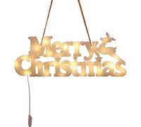 Jauarta Merry Christmas Letter Lights Colgando la Decoración de Guirnaldas LED con Luz Cálida, Fácil de Instalar para Decoraciones de Fiestas en el café en Casa, Ahorro de Energía