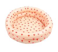 Jauarta Piscina de bebé Inflable Redonda, Patrón de Corazón Vintage Engrosar a los Niños Piscina de Remo con Barrera Protectora para Interiores y Exteriores, Adecuados para Bolas de