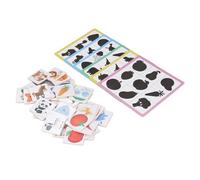 Jauarta Tarjetas de Juego de Sombra Bloques de Madera de Madera Juego de Emparejamiento de la Forma del Juego Educational Tarjeta de Memoria para Niños para Niños de 2 a 4 Años