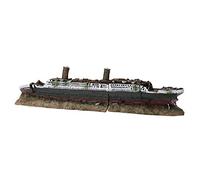 Jauarta Titanic Lost Wrecked Barco Barco Acuario Decoración Ornamento Adornos de naufragio