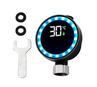 Jauge De Température De L'eau Du Bain - ABS 9,3 Cm, Moniteur Numérique LED, Étanche | Thermomètre De Douche En Temps Réel, Comptor De Sécurité De Débit D'eau Pour, Adultes, Ducha, Salle De B