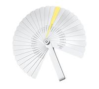 Jauges D'épaisseur en Acier Inoxydable 32 Lames, Lames Jeu Cale Pliante Jeu Précision Cale Soupape Outil de Mesure pour mesurer la Largeur ou l'épaisseur de l'écart Soupape Ronde Epaisseur Jauges