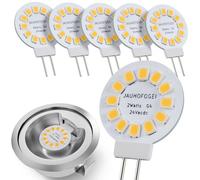 JAUHOFOGEI Bombilla LED G4 24V 28V Luz Calida 3000K 2W sustituir Halógena G4 20W JC - Mini Bombillas Lámpara para Foco - LED Light Bulb G4 - Pack de 6 Unidades