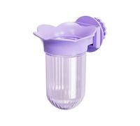 Jaula a prueba de fugas, soporte para verduras con depósito de agua en forma de flor, conserva los nutrientes, 48 horas de vida útil, proveedor de aves rico en vitaminas (púrpura, talla única)