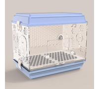 Jaula Agapornis, Jaulas Cria Canarios, Cerradura Anti-pájaros, Alta Transparencia, Adecuada for Pájaros Pequeños y Medianos(Blue)