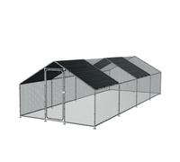 Jaula al aire libre wels voladero 3 x 8 x 2 m - plata y verde escuro [pro.tec] 300 cm