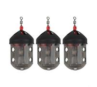 Jaula alimentadora de plástico para pescadores de carpas que se dirigen a especies de río, incluyendo chub y barbel con combinaciones de gusanos y cebo de tierra (1 paquete)