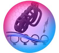 Jaula Antideslizante Masculina con 4 Anillos De TamañOs, Jaula De Resina Negra para Ejercicio Masculino-K + 1 (M)