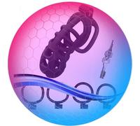 Jaula Antideslizante Masculina con 4 Anillos De TamañOs, Jaula De Resina Negra para Ejercicio Masculino-K + 1 (L)