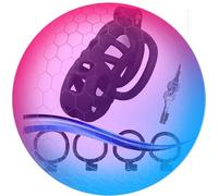 Jaula Antideslizante Masculina con 4 Anillos De TamañOs, Jaula De Resina Negra para Ejercicio Masculino-K + 1 (S)