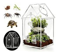 Jaula arañas saltadoras,YouXiaor Terrario de Insectos,Terrario Reptiles Estuche Cría Reptiles Terrario Acrílico Transparente para Tarántula,Caracol,Mantis Religiosa,Rana y Pequeños Reptiles