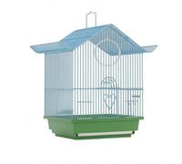 Jaula con Percha Segura, Azul, Color to 1 | Compacta, Antiescape, Aviario, para Interiores, Pájaros Pequeños, Periquitos
