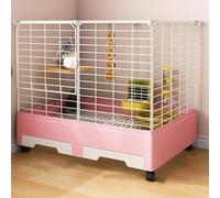 Jaula Conejo Conejera Interior - Hábitat De Conejos,Jaulas For Conejos Jaula For Conejillos De Indias De 2 Niveles,Jaula For Animales Pequeños con Ruedas For Conejitos Chinchillas Hurón(Color:8pcs-a)