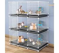 Jaula Conejo Interior, Parque Para Animales Pequeños Con Bandeja Jaulas Gallinas Ponedoras, Jaulas Para Cobayas, Jaulas Para Animales Pequeños, Fácil De Limpiar ( Color : White , Size : 111*39*142cm )