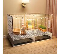 Jaula Conejo, Jaula para Animales Pequeños, Valla De Patio De Alambre De Metal Portátil para Interiores Y Exteriores, Hd para Conejos, Hámsteres, Erizos, Hurones, Mascotas Pequeñas ( Color : 8pcs , Si