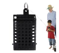 Jaula cuadrada de hierro para cebo de , soporte cuadrado de metal para cebo de bagre, cesta alimentadora de , dispositivo lanzador de cebo portátil, jaula de cebo de carpa, de