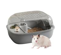 Jaula de actividades para hámsters - 2 pisos transparente habitáculo para actividades para animales pequeños con rueda para ejercicios | Casa para ratones domésticos transparente, para interior y